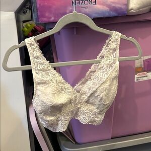 Elegant White Lace Bralette